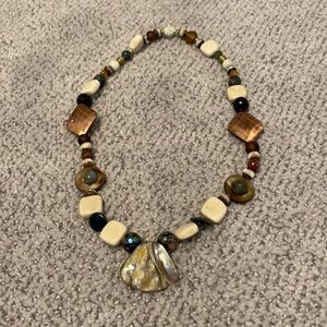 Handmade by artist beaded necklace 20.5 inches in length with magnetic closure